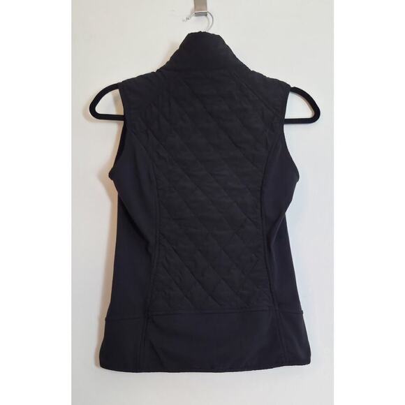 Athleta Vest Womens XS Puffer Black Full Zip Athletic‎ - Picture 2 of 6